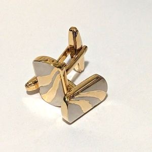 Gold & Silver Swirl Cufflinks
